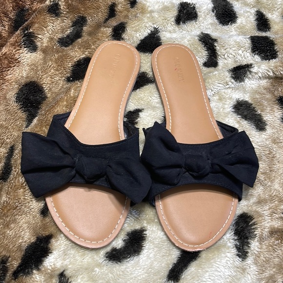 Old Navy | Shoes | Old Navy Bow Slide Sandals Size 9 | Poshmark